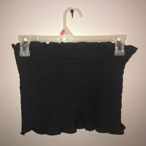 Black Scrunch Tube Top